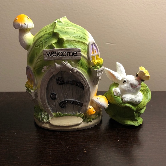 Easter Green and White Cabbage House Decor / Fairy Garden Spring Decor - Picture 1 of 2